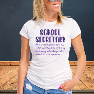 School Secretary Definition Tshirt