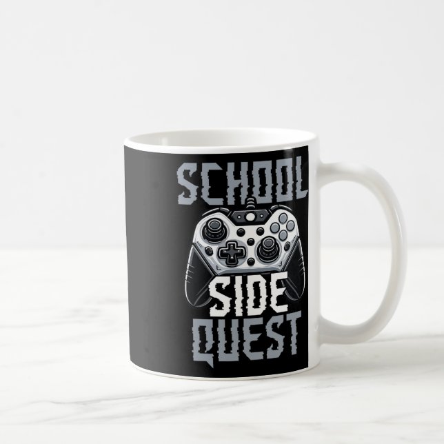 School Side Quest Funny Gamer Ck To School  Kaffeetasse (Rechts)