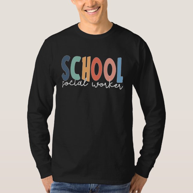 School Social Worker Tie Dye Appreciation For Wome T-Shirt (Vorderseite)
