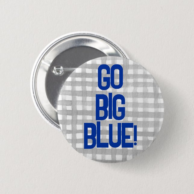 School Spirit Button Go Big Blue (Vorne & Hinten)