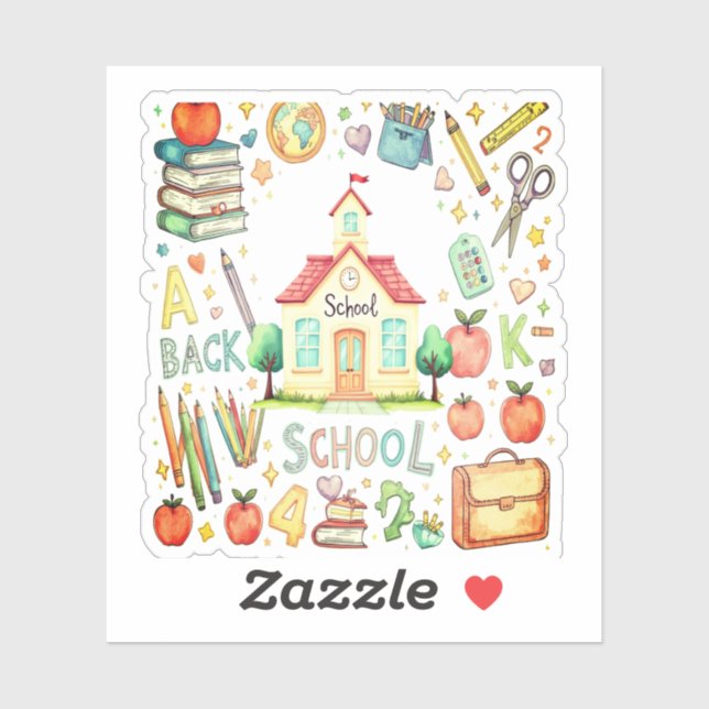 School Stickers for Kids | Classroom Icons, Books  Aufkleber (Blatt)