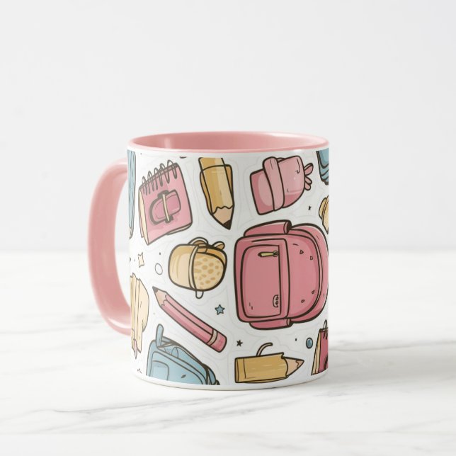 School Suppliplies Coffee Mug Tasse (Vorderseite Links)
