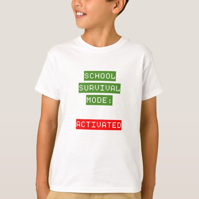 School Survival Mode | Back To School T-Shirt (Vorderseite)