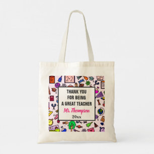 School Teacher Appreciation Thank You Tote Bag Tragetasche