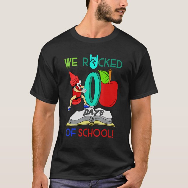 School Teacher Student Gift We Rocked 100 Days Of  T-Shirt (Vorderseite)