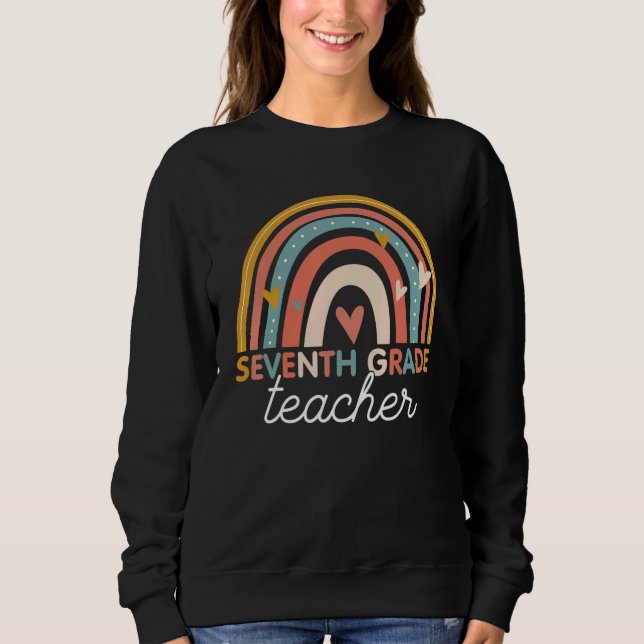 School Teacher   Teaching Vintage 7th Seventh Grad Sweatshirt (Vorderseite)