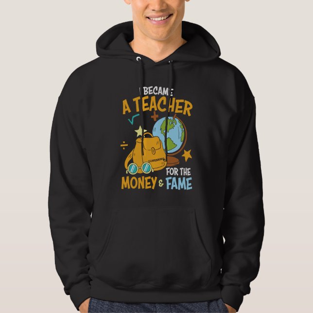 School Teachers Graphic Plus Size Humorous Hoodie (Vorderseite)