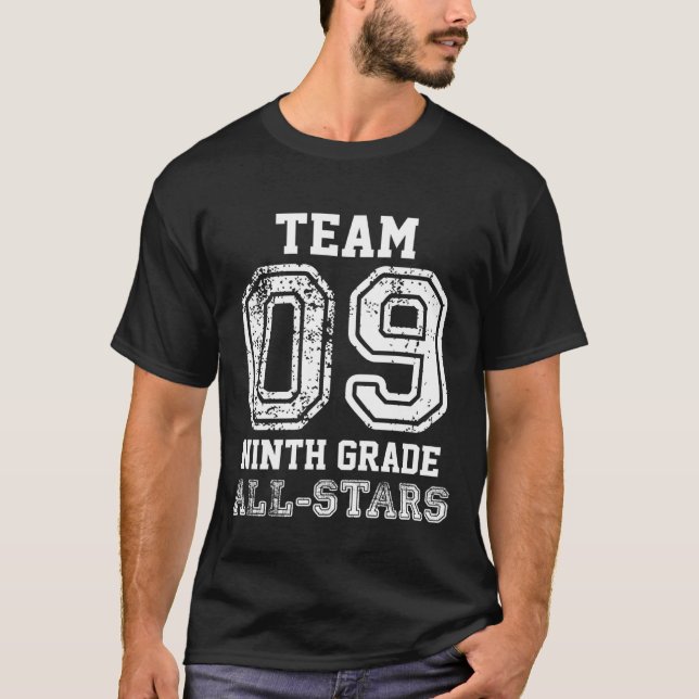 School Team 9th Grade All-Stars Sports Jersey (On  T-Shirt (Vorderseite)