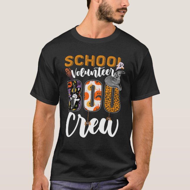 School Volunr Boo Crew Halloween Matching T-Shirt (Vorderseite)