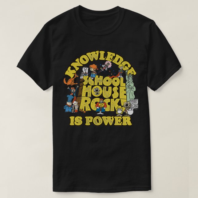 Schoolhouse Rock Knowledge is Power Logo Group Pul T-Shirt (Design vorne)