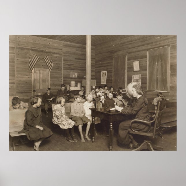 Schoolhouse von Lewis Hine, 1921 Poster (Vorne)