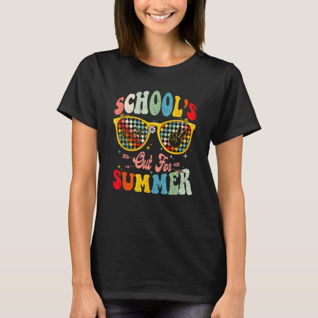 School's Out For Summer Retro Sunglasses Last-Day  T-Shirt (Vorderseite)