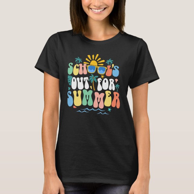 School's Out For Summer Vacation Retro Last day of T-Shirt (Vorderseite)