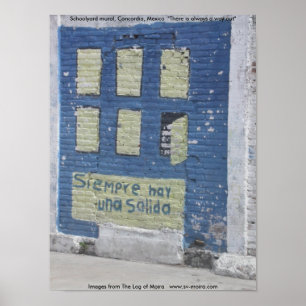 Schoolyard mural, Concordia, Mexiko Poster