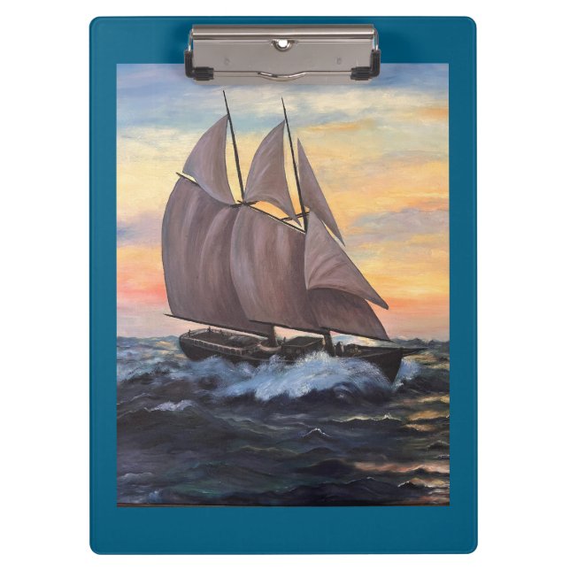 Schooner Clipboard Klemmbrett (Vorderseite)