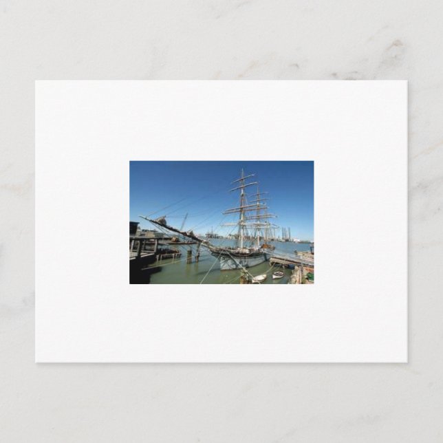 Schooner Melissa in Galveston, TX Postkarte (Vorderseite)