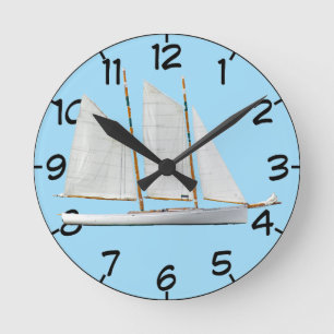 Schooner Nummer Runde Wanduhr