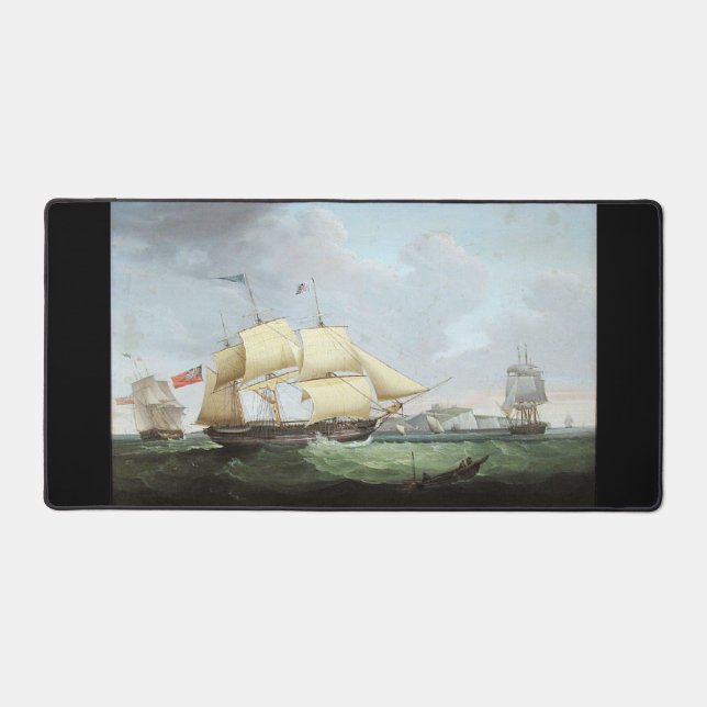 Schooner Schiff Harriet 1900er Schreibtischunterlage (Vorderseite)