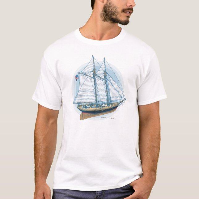 Schooner-Yacht "Amerika", 1851 T-Shirt (Vorderseite)