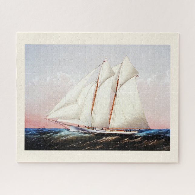 Schooner Yacht Puzzle (Horizontal)