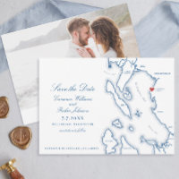 Schooner Zodiac Bellingham Bay WA Map Wedding