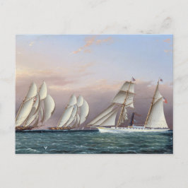 Schooners Dreadnought und Columbia 1870 Postkarte