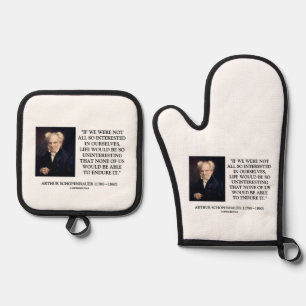 Schopenhauer Alle So Interessiert An Uns Selbst Zi Ofenhandschuh & Topflappen-Set