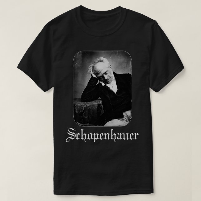 Schopenhauer Black Metal Style Logo T-Shirt (Design vorne)