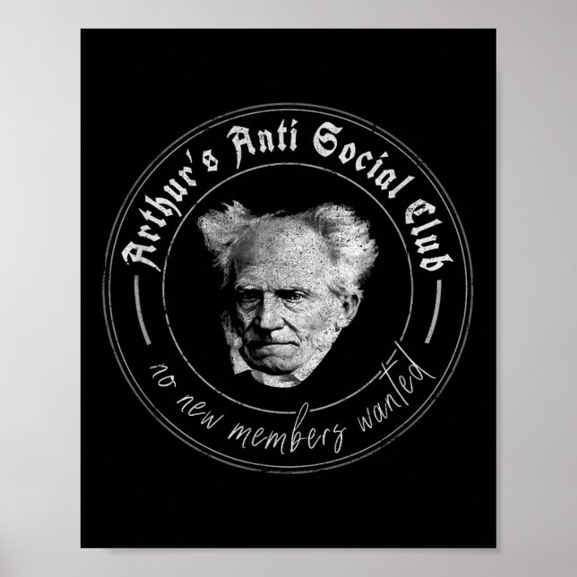 Schopenhauer Philosophie Aphorisms Arthurs Anti So Poster (Vorne)