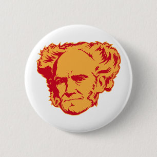 Schopenhauer Porträt-Knopf Button