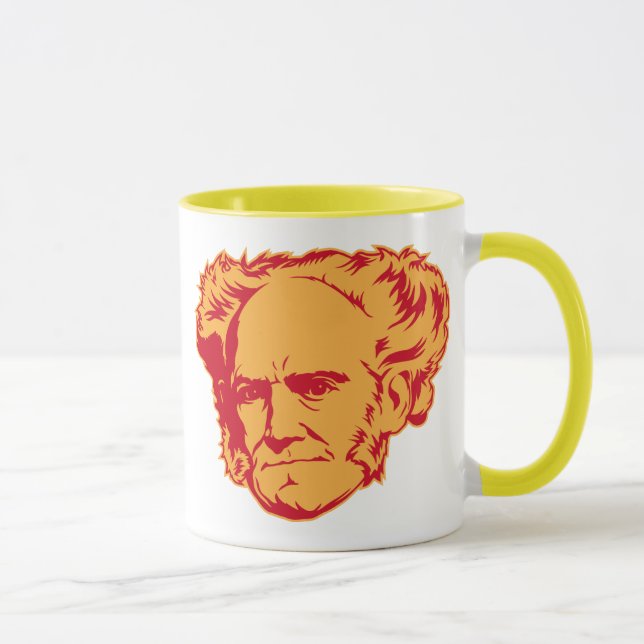 Schopenhauer Porträt-Tasse Tasse (Rechts)