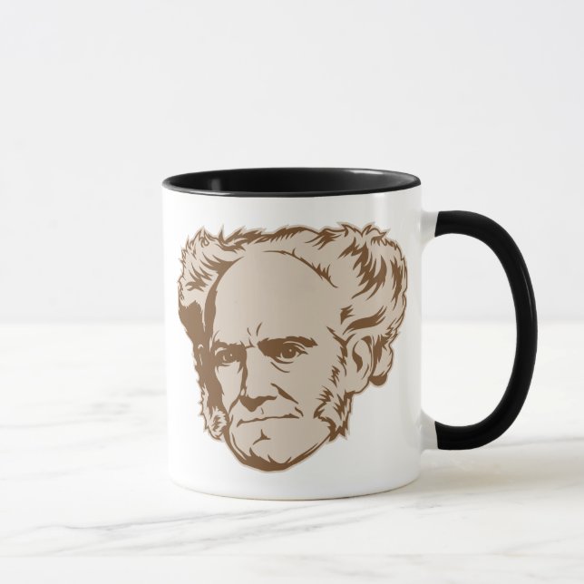 Schopenhauer Porträt-Tasse Tasse (Rechts)