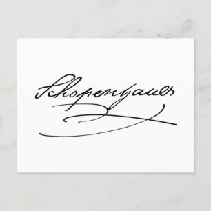 Schopenhauer-Signatur Postkarte