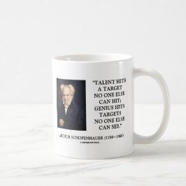 Schopenhauer Talent-Genie schlägt Ziele, die Tasse