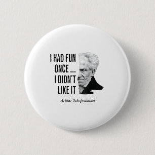Schopenhauer-Zitat Lustige Philosophen-Erklärung Button
