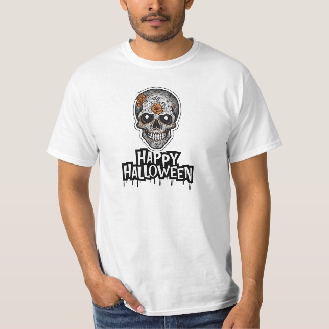 Schöpferskull, Halloween Art T-Shirt (Vorderseite)