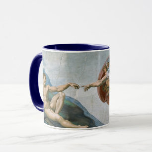 Schöpfung Adams (ca. 1511) Michelangelo Tasse