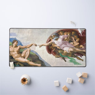 Schöpfung Adams Michelangelo Kunst Büromatte Schreibtischunterlage