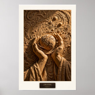Schöpfung — Sculpted Scripture Poster