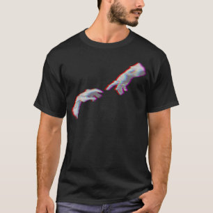 Schöpfung von Adam Vaporwave Ästhetik Italienische T-Shirt