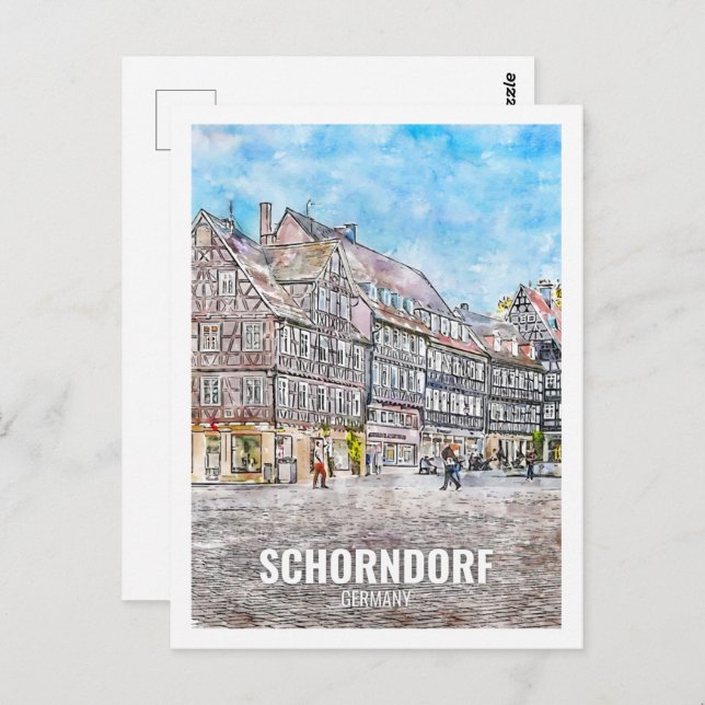 Schorndorf Deutschland Berühmter Aussichtsberg Postkarte (Vorne/Hinten)