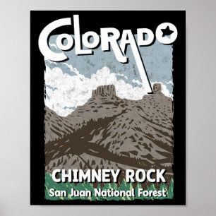 Schornstein Fels Colorado San Juan Rocky Mountains Poster