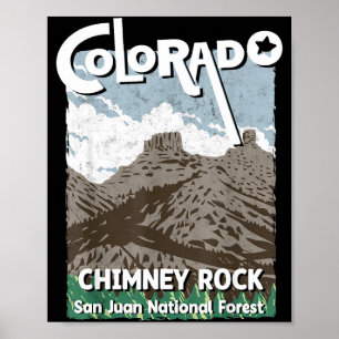 Schornstein Fels Colorado San Juan Rocky Mountains Poster