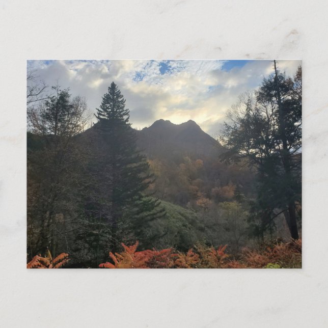 Schornsteine in den Sonnenuntergang Große, rauchig Postkarte (Vorderseite)