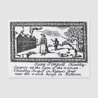 Schornsteinfeger Gewerbe Geschäftskarte Seidenpapier