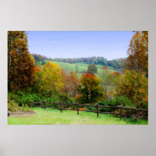 Schoss-Wald - Fall-Malerei Poster