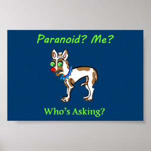 Schoßhund-Chihuahua-Paranoiker Poster