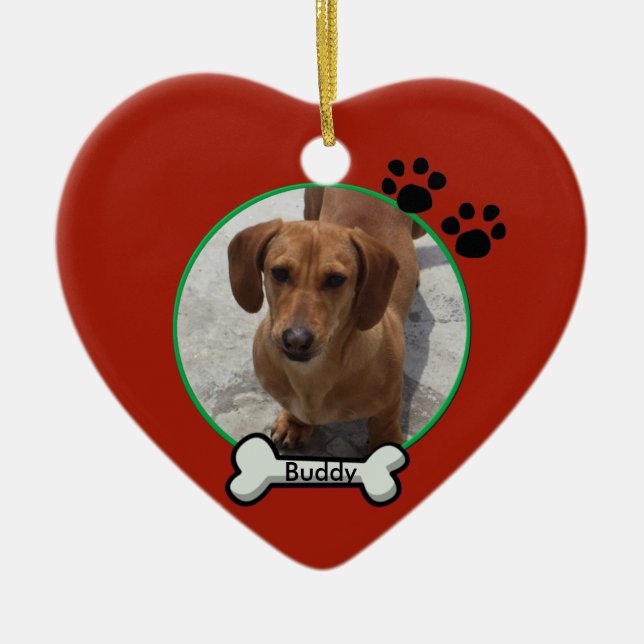 Schoßhund-Verzierung Keramikornament (Vorne)