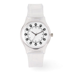 Schoßhundtatzenrosa girly armbanduhr