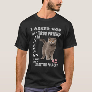 Schotte Fold Kitty Sprichwort Mama Vater Print, Ni T-Shirt